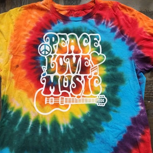 Tie Dye Peace Love Music Shirt