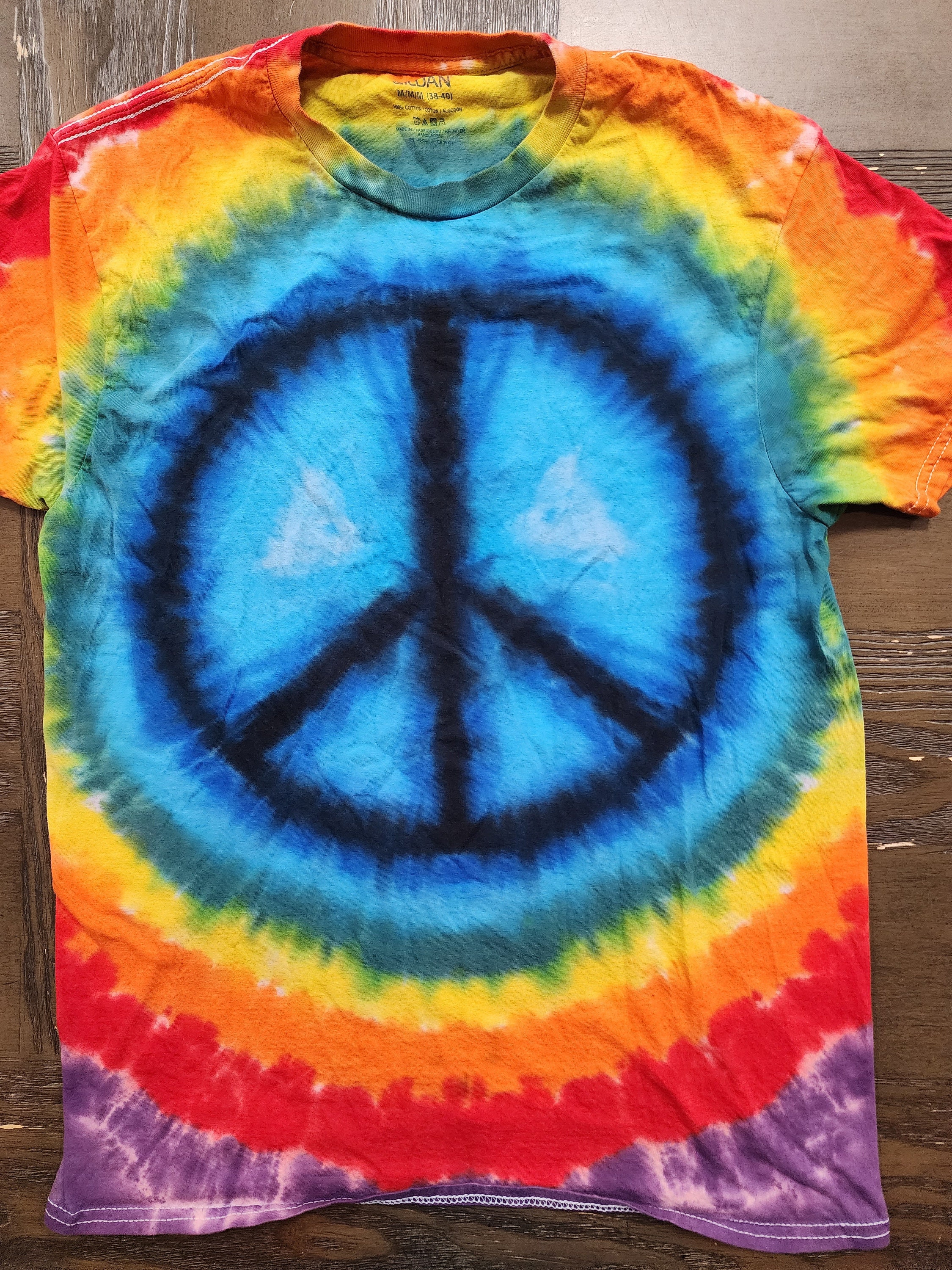 Tie Dye Psychedelic Peace Sign T-Shirt Tie Dye Psychedelic Peace Sign T-Shirt