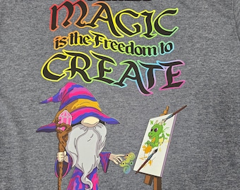 Create Magic (schilderij) - DTF Softstyle-shirts