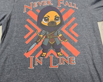 Never Fall In Line - DTF-softstyle-shirts