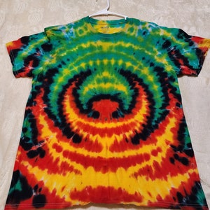 L crew neck tie dye shirt