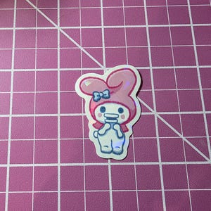 My Melody X Kuchipatchi holografische 2&quot; vinylsticker Tamagotchi
