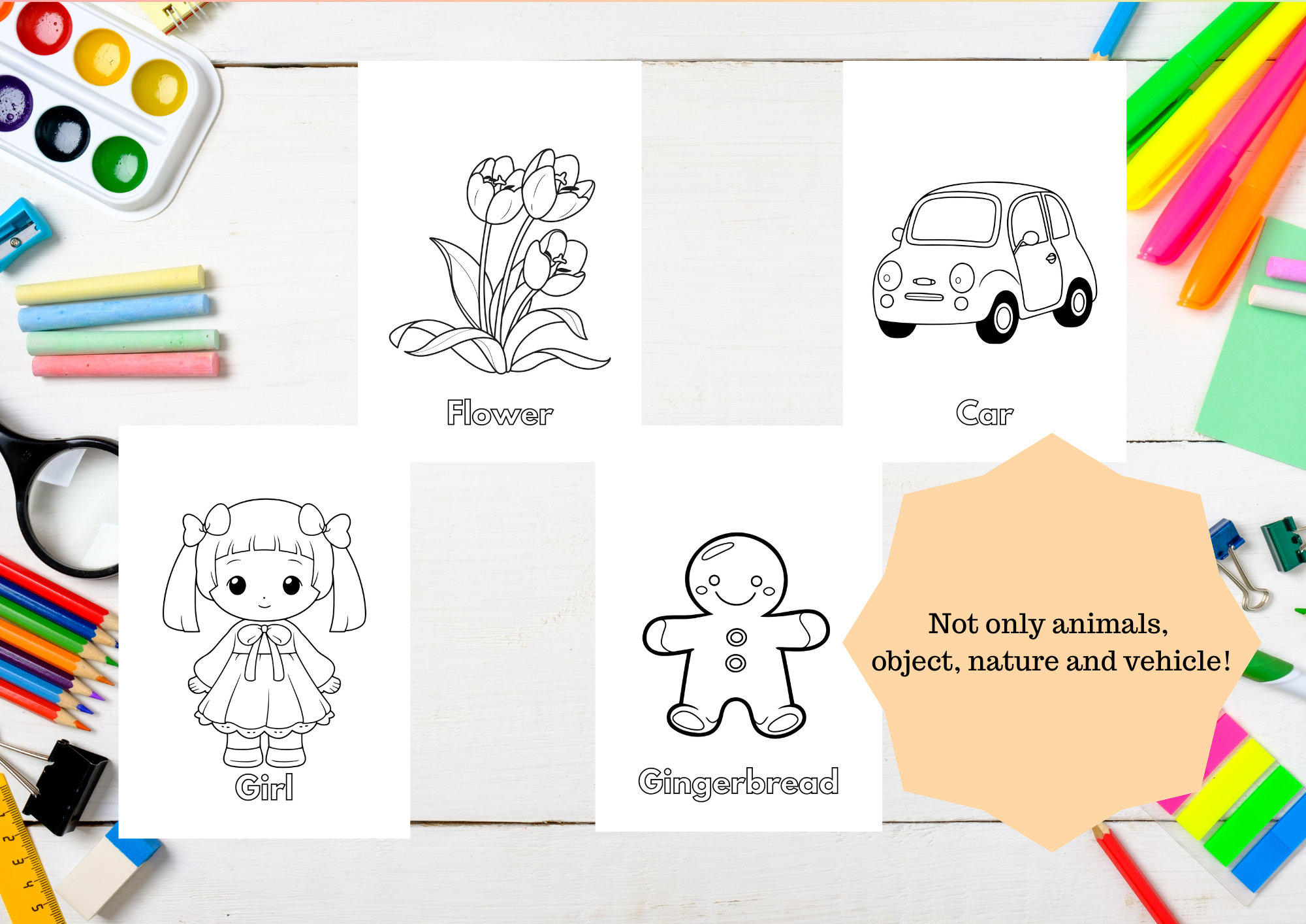 50 Easy Coloring Pages for Kids, Toddlers, Preschoolers Toddlers