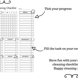 OUR Cleaning Checklist | Instant Download | PRINTABLE | EDITABLE ...