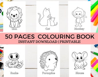 50 Easy Coloring Pages For Kids, Toddlers, Preschoolers Toddlers Coloring Book Simple Coloring Pages Homeschool Printable