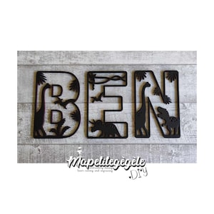 Letra del alfabeto Dinosaurios - Nombre del niño - decoración - Letra del alfabeto sin fondo de Dinosaurios - Decoración personalizada