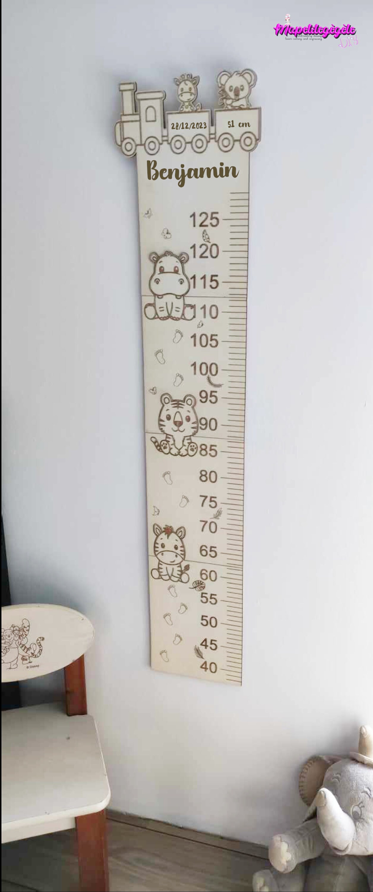 Height Chart for Children Personalized Growth Chart Wooden Etsy