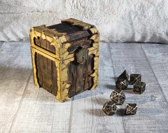 Wooden deck box - Storage box for game cards - Wooden box for Celtic card