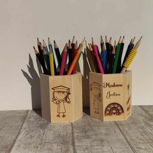 Personalized pencil pot - End of year gift - Teacher gift