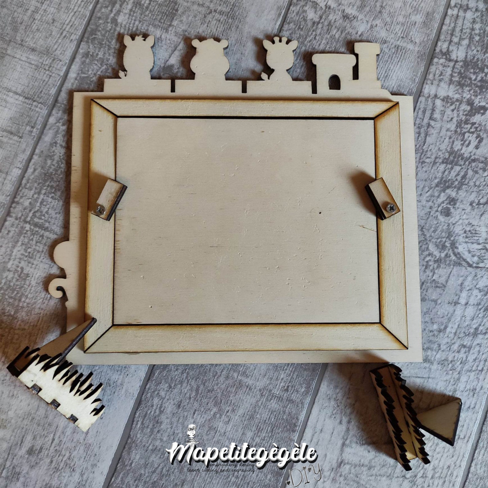 Personalized Baby Photo Frame Little Train of Savannah Animals ...