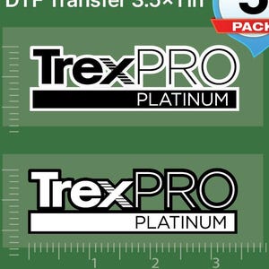 TexPro Platinum DTF Heat Transfer Patch 3.5x1" for uniforms