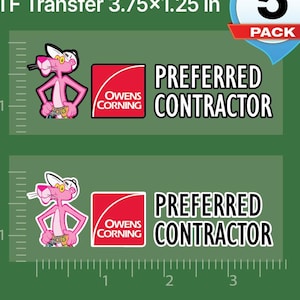 Owen's Preferred Contractor - DTF Heat Transfer Patch 3.75x1.25" for uniforms