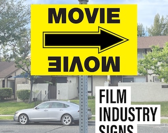 Custom Film Production Sign, Movie Set Directional Sign, Personalized Crew Signage, 2 sizes