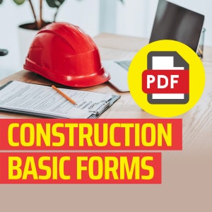 Fillable PDF Construction Forms (Basic Pack)  for Remodeling Contractors | Printable Letter Size Forms
