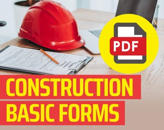 Formulaires de construction PDF à remplir (Pack de base) pour les entrepreneurs en rénovation | Formulaires imprimables au format lettre