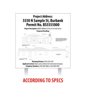 Custom City Permit Sign – 3×3 Ft Coroplast Outdoor Sign, Waterproof ...