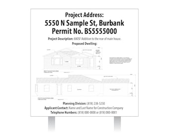 Custom City Permit Sign – 3×3 ft Coroplast Outdoor Sign, Waterproof & UV-Resistant