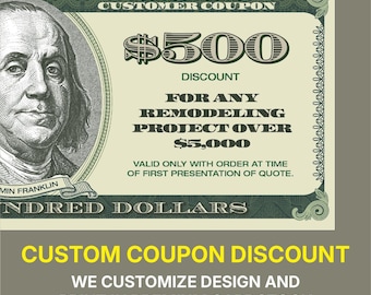 Custom Printed Remodeling Coupon – Contractor Marketing Tool