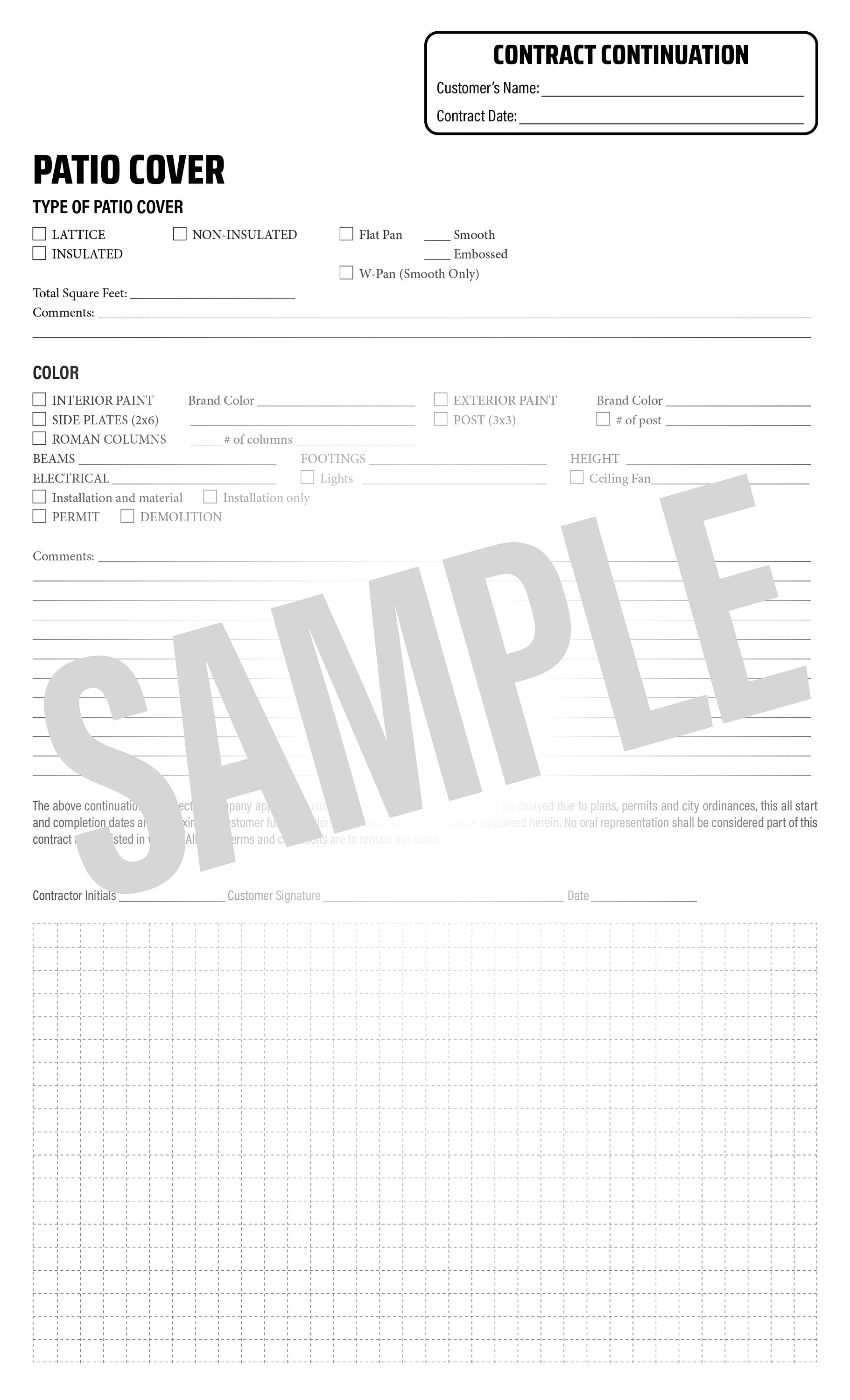 Fillable PDF PATIO Addendum (cover, Enclosure) for Remodeling ...