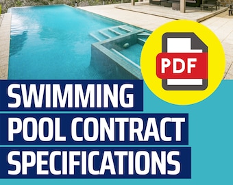 Fillable PDF Swimming Pool Construction Contract Specifications for Remodeling Contractors | Printable Legal Size Form