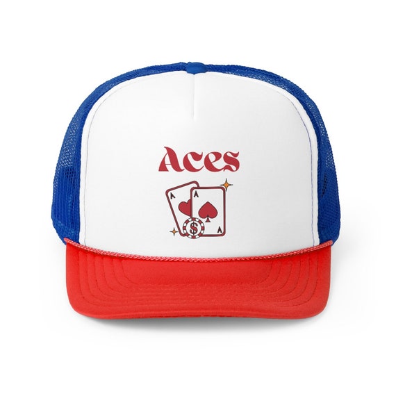 Aces, Poker Cards Trucker Hat // Las Vegas, Nevada Pocket Aces, Poker Hat