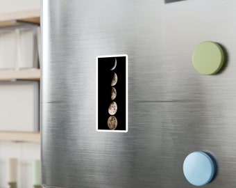 Vertical Moon Phases Vinyl Decal