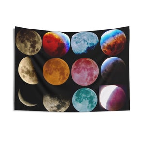 Moon Collage Tapestry