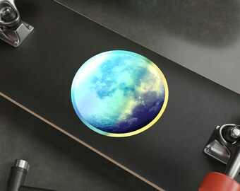 Holographic Earth-like Moon Sticker