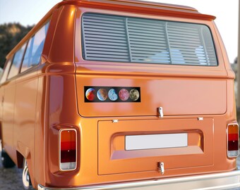 Colored Moons Bumper Stickers