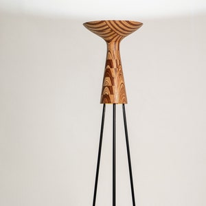 Recycled plywood floor lamp for home decoration
