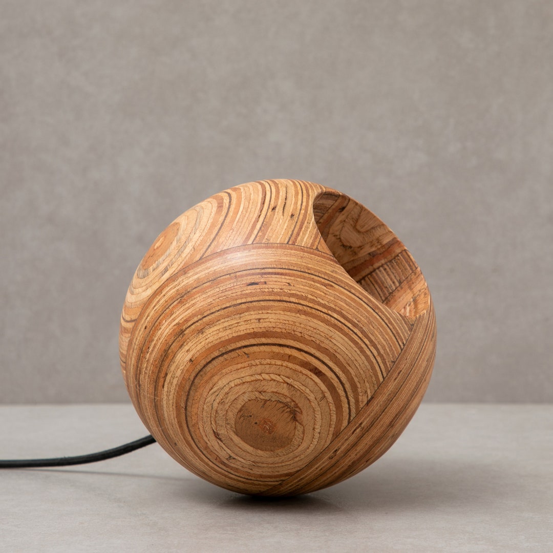 Recycled Plywood Table Lamp for Home Decoration Etsy