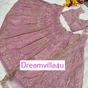 Pink Lehenga choli for Women Top Quality Georgette fabric Chaniya choli For Girls Wedding Wear function Wear Party Wear custom lengha choli