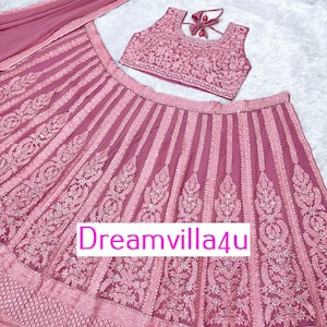 Pink Designer lehenga Choli For Women indian Designer Wedding Wear Function party Wear Chaniya choli Ready to wear Reception lengha choli