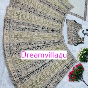 Beige  Color Lehenga Choli For Women Indian Party Wear Designer Lengha Choli Wedding Sangeet Festive Bridesmaids Ready To Wear Ghagra Choli