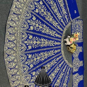 Blue Lehenga Choli for Women indian Designer Wedding Wear Function Wear Party Wear Reception Wear Chaniya choli For Girls indian outfits