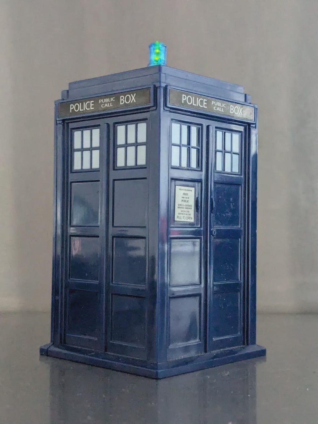 9th 10th Doctor Who TARDIS Electronic Light & Sound Police Box 3” Model ...