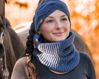 Ensemble bandeau à boucle douillet • Automne • Idée cadeau • Cavalier • Fille cheval