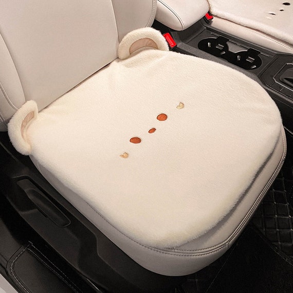 Fluffy Bear Car Accessories Cute Car Seat Covers Set for Women Car