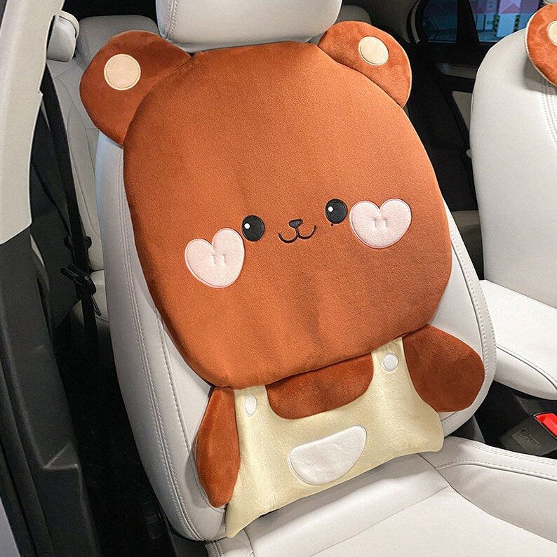 Cute Fluffy Car Seat Covers Set for Women Car Cushions Auto Interior