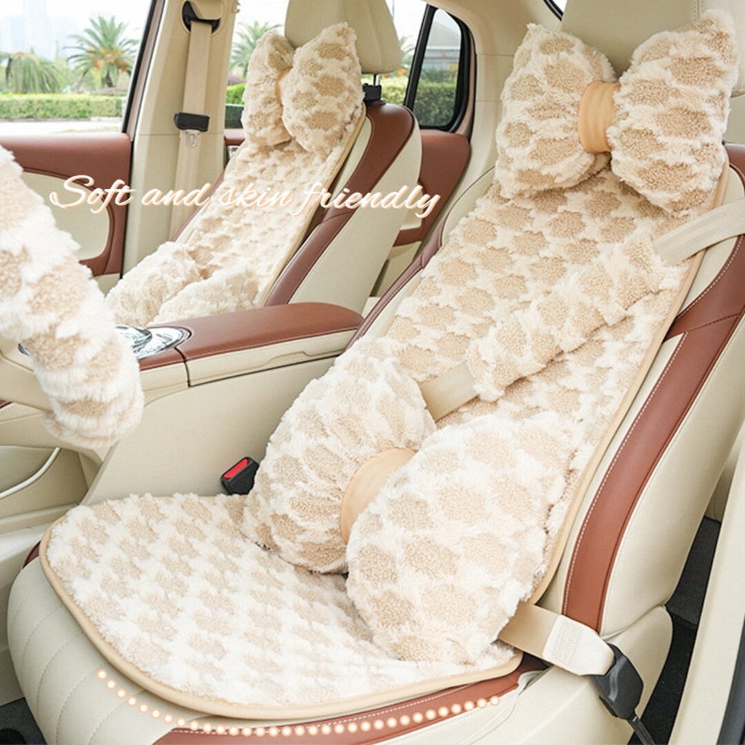 Fluffy Car Seat Covers Set Cute Car Accessories for Women Car Etsy