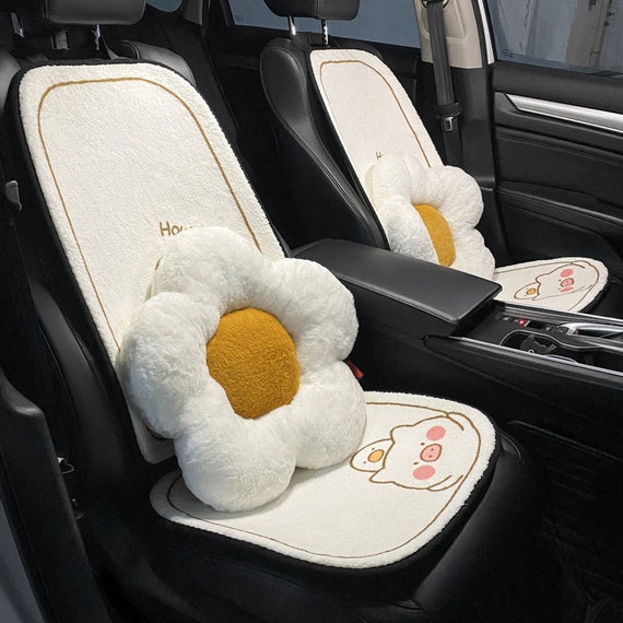 Süßes Schwein Auto Sitzbezüge Set Fluffy Auto Zubehör für Frauen Autokissen  Auto Interieur Zubehör für Mädchen - .de