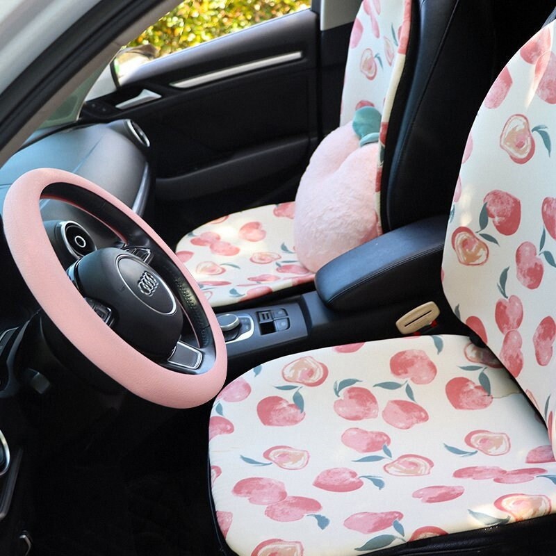 Peach color 2024 car seat covers