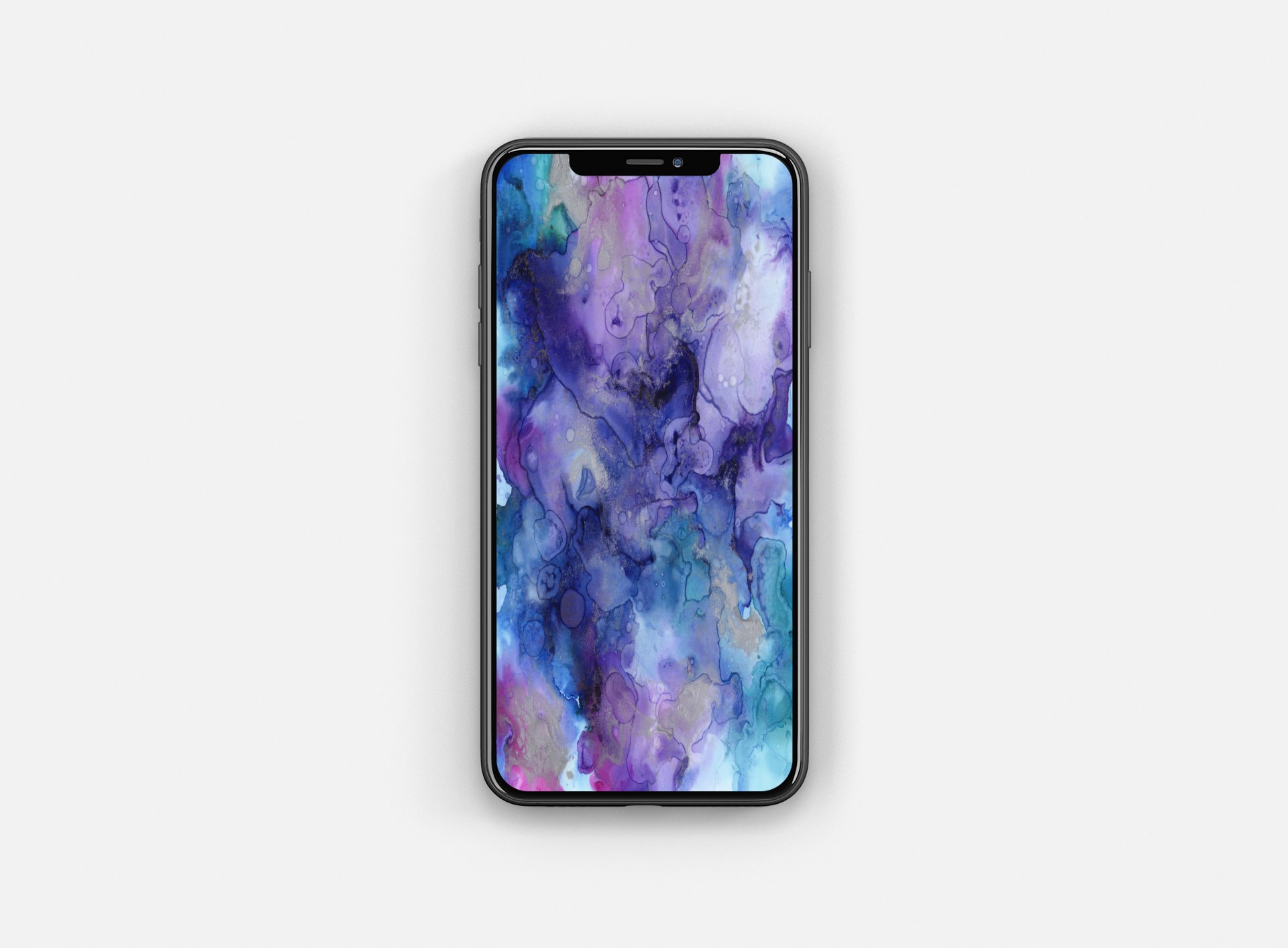 紫と青の抽象的な水彩画の iPhone 壁紙 (デジタルダウンロード) - Etsy