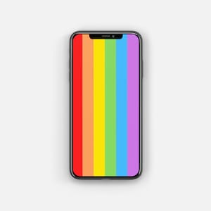 Regenbogen Flagge iPhone Wallpaper / Abstrakt / Sperrbildschirm / Smartphone Hintergrund / Sofort Download
