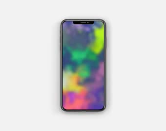 Abstrakt Geo Oskärpa iPhone-bakgrund (digital nedladdning)