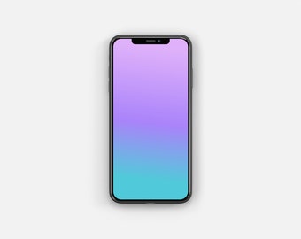 Abstract Gradient iPhone Wallpaper: Teal Purple (Digital Download)
