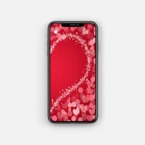 Valentinstag Herz (rechts) iPhone Hintergrundbild / Abstrakt / Sperrbildschirm / Smartphone Hintergrund / Sofort Download