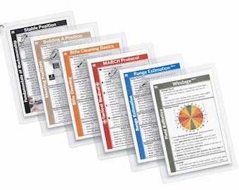 Ultimate Precision Rifle Field Card Kit – Long Range Shooting Reference Cards – Wind, Ballistics, DOPE & Shooting Fundamentals Guide