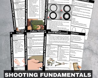 Precision Rifle Fundamentals Field Cards – Long Range Shooting Basics Cheat Sheet – Printable