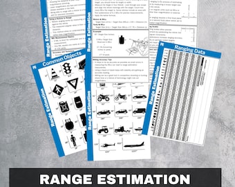 Printable MIL Range Estimation Field Cards | Precision Rifle Ranging PDF